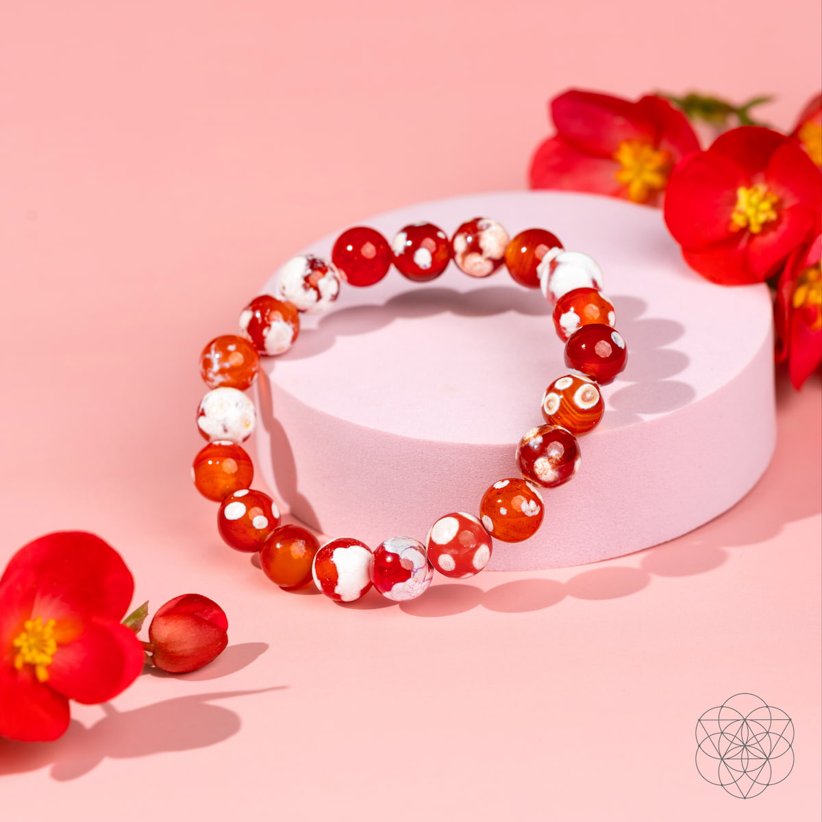 Carnelian & Orca Agate Crystal Bracelet – Natural Stone