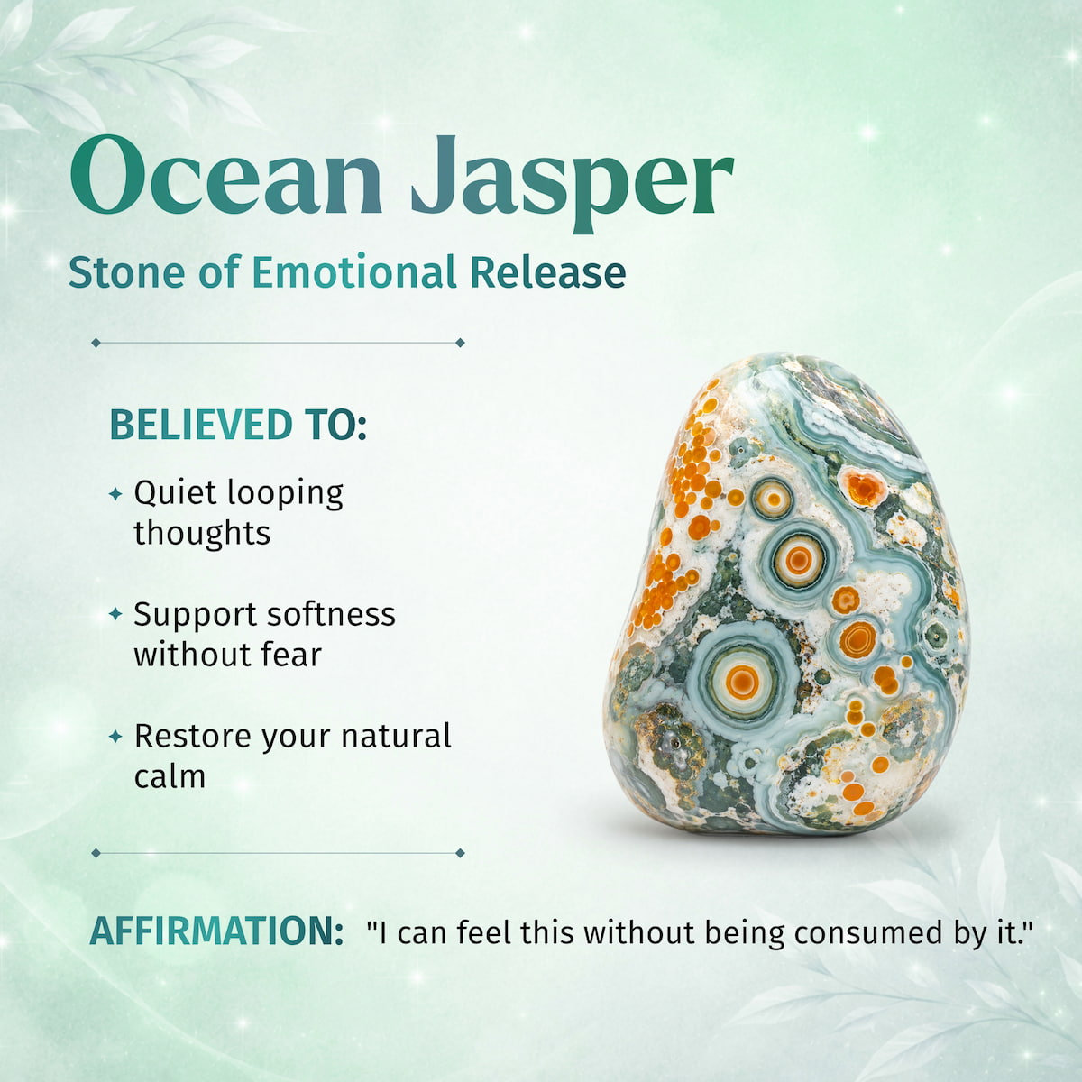 Ocean Jasper Crystal Bracelet – 6mm Natural Stone Beads